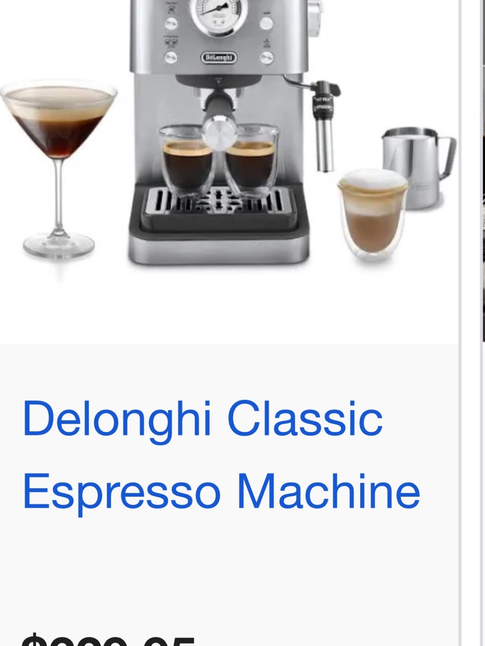 DeLonghi Classic Espresso Machine - Silver